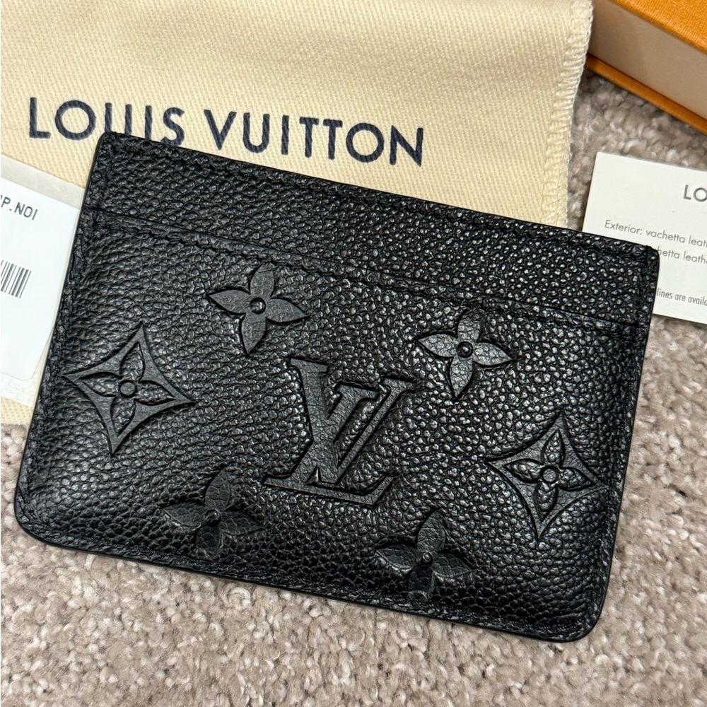 Louis Vuitton LV empreinte card holder black NWT NIB - Picture 2 of 5